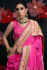 Beautiful Pink Zardosi Work Silk Wedding Lehenga Choli With Dupatta