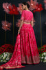 Gorgeous Hot Pink Printd Silk Lehenga Choli With Gaji Silk Dupatta