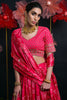 Gorgeous Hot Pink Printd Silk Lehenga Choli With Gaji Silk Dupatta