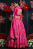 Lovely Pink Bandhani Printed Silk Wedding Wear Lehenga Choli