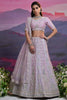 Ravishing Lavender Sequins Georgette Bridesmaid Lehenga Choli