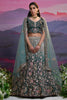 Surprising Green Sequins Lycra Designer Lehenga Choli With Dupatta