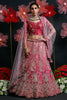 Astonishing Pink Sequins Lycra Reception Lehenga Choli With Dupatta