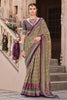 Alluring Purple Digital Printed Silk Event Wear Saree With Blouse