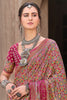 Amazing Pink Digital Printed Silk Event Wear Saree With Blouse