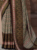 Precious Olive Green Printed Silk Event Wear Saree With Blouse