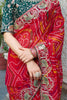 Charming Red Bandhani Printed Georgette Wedding Saree With Blouse