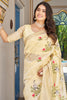 Wonderful Yellow Thread Work Silk Festival Wear Saree With Blouse