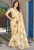 Wonderful Yellow Thread Work Silk Festival Wear Saree With Blouse
