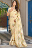 Wonderful Yellow Thread Work Silk Festival Wear Saree With Blouse