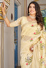 Wonderful Yellow Thread Work Silk Festival Wear Saree With Blouse