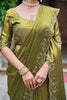 Charming Green Diamond Work Silk Wedding Saree With Blouse