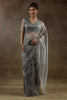 Fantastical Grey Zari Weaving Organza Party Wear Pre-Stitched Saree