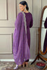 Ravishing Purple Embroidered Silk Event Wear Pant Suit With Dupatta