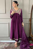 Lovely Purple Thread Work Silk Function Wear Pant Suit With Dupatta