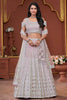 Dazzling Pink Sequins Net Bridesmaid Lehenga Choli With Dupatta