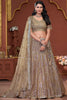 Fabulous Golden Zarkan Net Bridesmaid Lehenga Choli With Dupatta