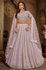 Ravishing Lavender Sequins Work Net Bridesmaid Lehenga Choli