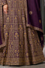 Beloved Purple Jarkan Work Georgette Bridal Lehenga Choli With Dupatta