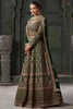 Adored Green Jarkan Work Georgette Bridal Lehenga Choli With Dupatta