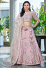 Lovable Lavender Embroidered Silk Bridesmaid Lehenga Choli