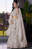 Wonderful Grey Jarkan Work Lehenga Choli With Organza Dupatta