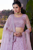 Fabulous Lavender Jarkan Work Organza Designer Lehenga Choli