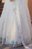 Stunning White Stone Work Organza Wedding Lehenga Choli With Dupatta