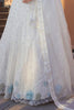 Stunning White Stone Work Organza Wedding Lehenga Choli With Dupatta