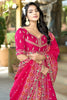 Artistic Pink Viscose Coding Work Wedding Wear Lehenga Choli