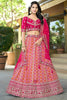 Artistic Pink Viscose Coding Work Wedding Wear Lehenga Choli