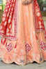 Special Peach Viscose Gota Patti Work Engagement Wear Lehenga Choli