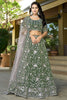 Outstanding Green Sequins Viscose Lehenga Choli With Dupatta