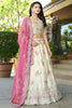 Regal Off White Zarkan Work Jacquard Wedding Wear Lehenga Choli
