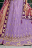 Fascinating Lavender Coding Work Viscose Lehenga Choli With Dupatta
