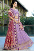Fascinating Lavender Coding Work Viscose Lehenga Choli With Dupatta