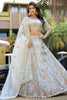Enjoyable Light Grey Sequins Silk Reception Wear Lehenga With Blouse