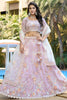 Beautiful Lavender Sequins Silk Bridesmaid Lehenga Choli With Dupatta