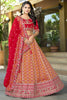Excellent Red Zari Weaving Silk Bridal Wear Lehenga Choli With Dupatta