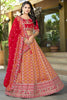 Excellent Red Zari Weaving Silk Bridal Wear Lehenga Choli With Dupatta