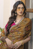 Ravishing Mustard Yellow Floral Printed Silk Event Wear Saree