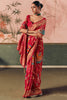 Wonderful Red Zari Weaving Silk Bridal Wear Saree With Blouse