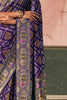 Astonishing Purple Weaving Work Silk Function Wear Saree With Blouse