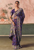 Astonishing Purple Weaving Work Silk Function Wear Saree With Blouse