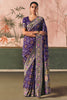 Astonishing Purple Weaving Work Silk Function Wear Saree With Blouse