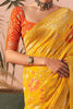 Enchanting Yellow Zari Weaving Silk Haldi Wear Saree With Blouse