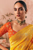 Enchanting Yellow Zari Weaving Silk Haldi Wear Saree With Blouse
