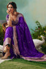 Amazing Purple Hand Work Tissue Function Wear Saree With Blouse