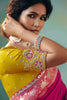 Precious Rani Pink Pearl Work Tissue Wedding Wear Saree With Blouse