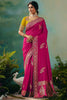 Precious Rani Pink Pearl Work Tissue Wedding Wear Saree With Blouse